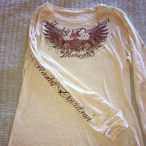 ***Women's sheer long-sleeve Harley-Davidson tee**